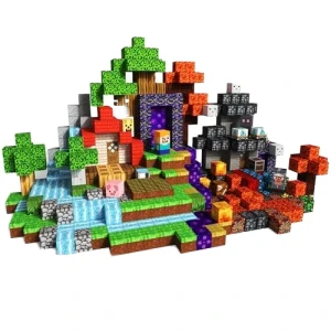 300szt Klocki Magnetyczne Konstrukcyjne Minecraft Zabawka