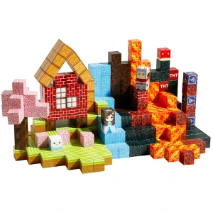 300szt Klocki Magnetyczne Konstrukcyjne Minecraft Zabawka 