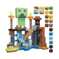 Klocki magnetyczne 300 szt. pixel-style – konstrukcje dom, lawa, drzewo