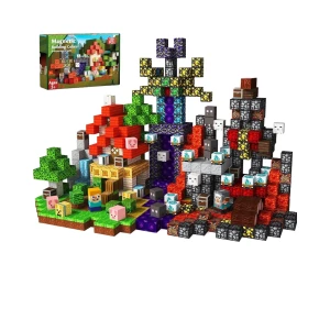 300szt Klocki Magnetyczne Konstrukcyjne Minecraft Zabawka