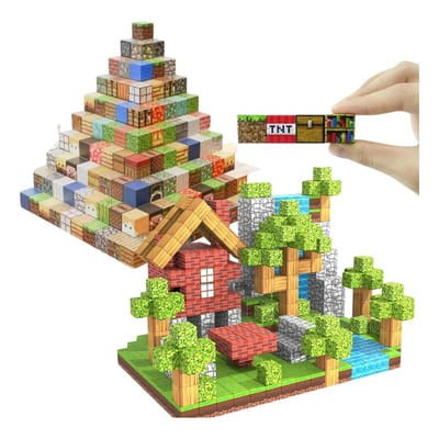 600szt Zabawka Minecraft Klocki Magnetyczne Konstrukcyjne