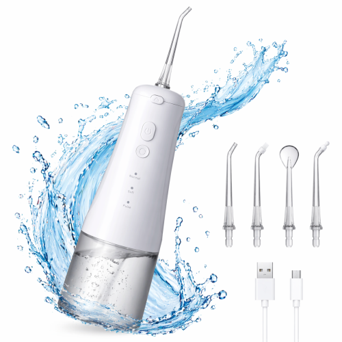 Irygator do Zębów USB 300ml 3 Tryby 4 Końcówki