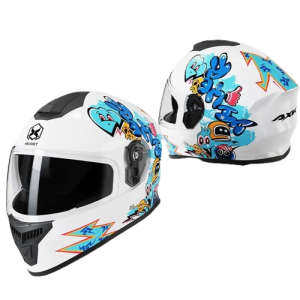 Kask dziecięcy full-face na motor quad hulajnogę rower dla dzieci 6-13 lat