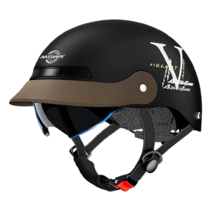 Kask motocyklowy retro orzeszek na skuter rower elektryczny