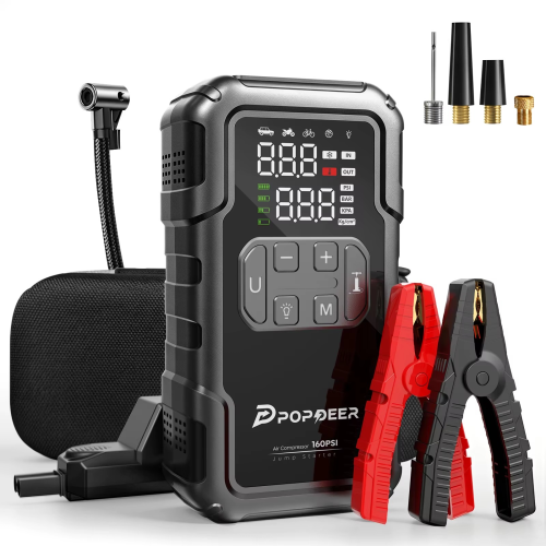 Booster Rozruchowy POPDEER PD-JA2 4000A z Kompresorem 160 PSI 12V