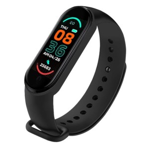 Opaska sportowa smartband m6 wodoodporna czarna