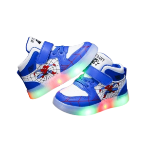 Buty dziecięce spiderman led świecące niebieskie na wiosnę