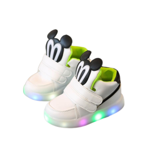 Buty dziecięce myszka miki led świecące białe na rzepy