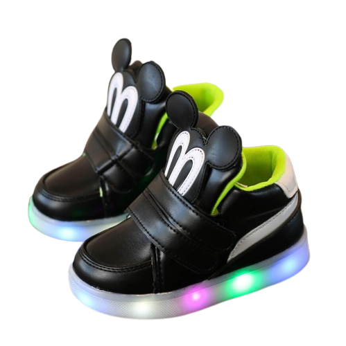 Buty dziecięce led myszka miki czarne.png