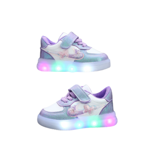 Buty dla dziewczynki Elsa z Krainy Lodu led fioletowe na lato 