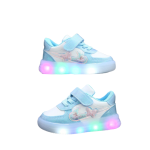 Buty dla dziewczynki Elsa z Krainy Lodu led niebieski na lato