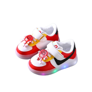 Buty dla dzieci m&m's led świecące czerwone wiosenne