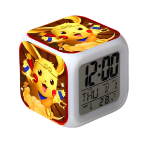 Zegarek elektroniczny LED pokemon Pikachu Ach świecący budzik