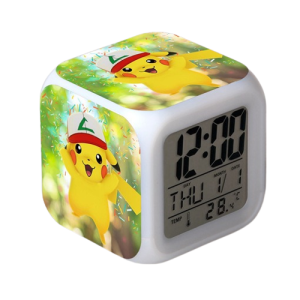 Zegarek elektroniczny LED pokemon Pikachu Ach świecący budzik