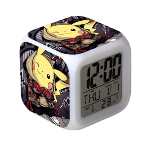 Zegarek elektroniczny LED pokemon Pikachu Ach świecący budzik