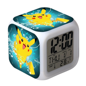 Zegarek elektroniczny LED pokemon Pikachu Ach świecący budzik