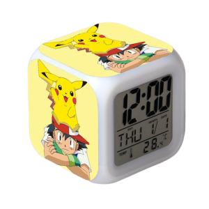 Zegarek elektroniczny LED pokemon Pikachu Ach świecący budzik