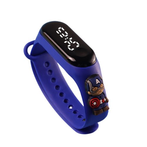 Opaska smart band dziecięca Kapitan Ameryka postacie z bajek .png