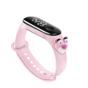 Opaska smart band dziecięca różowa Pantera postacie z bajek 