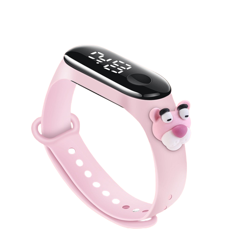 Opaska smart band dziecięca różowa Pantera postacie z bajek .png