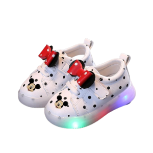 Trampki dla dziewczynki Myszka Miki Led wiosenne
